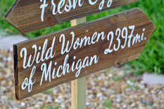 Guest House Destination Signs, Wooden Hotel Decor, Garden Sign Post 3 small
