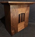 Craftsman Style Wood Doorbell Chime Cover (Walnut) With Top 2 small