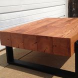 Reclaimed Floating Beam Coffee Table 2 small