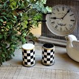 Whimsical Checks Salt And Pepper Shaker Checkered Decor 2 small