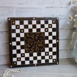 Courtly Riser Black And White Check Decor Caddy Guest Towel Butler 3 small