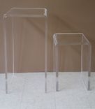 Acrylic Waterfall Edge Side Table - Hand Crafted, Custom Sizing 1 small