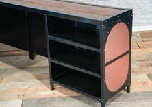 Modern Industrial L-Shaped Desk With Copper. Executive Desk With Copper. 4 small