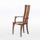 Wood Dining Chair In Solid Cherry - Gazelle High Back With Arms 4 small
