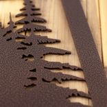 Personalized Hanging Metal Family Name Plaque with Mountains and Pine Trees 2 small