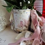 Vintage Bird Romantic Rose Flower Arrangement 4 small