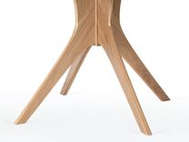 Oval Dining Table With Mid Century Modern Pedestal Base In Solid White Oak "Kapok Table" 2 small