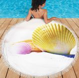 Summer Beach Towel Vacation Pool Beach Blanket Shell Theme Towel 1 small
