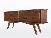 Modern Sideboard Buffet In Solid Walnut Wood "Montecito" 4 small