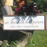 Wedding Farmhouse Framed Chalk Paint Pine Sign 2 small