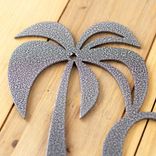 Metal House Number Plaque with Tropical Palm Trees 2 small