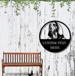 Basset Hound Dog Metal Sign, Personalized Dog Sign, Dog Monogram, Custom Dog Sign 3 small