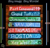 Custom, Wood, Signs, Destination, Beach , 3 small