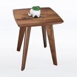Side Table, Midcentury Style, Handmade In Solid Walnut Wood "Bela Side Table" 3 small