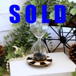 Courtly Hourglass Checked Figurine Whimsy Decor 1 small
