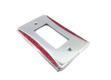Any Configuration Accent Crystallized Light Switch Plate Cover Chrome Genuine European Crystals 3 small