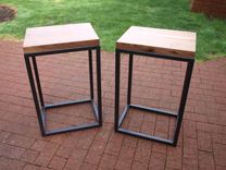 Walnut & Steel End Tables 1 small