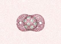 Custom Crystallized Pacifier Baby Nursery Decor Newborn Binkie Bling European Crystals Bedazzled 1 small