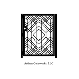 Mid-Century Modern Geometric Gate - Rohe Design - Modern Metal Gate - Steel Wall Art 2 small