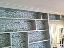 Painted Bookcase, Library Wall Unit 3 small