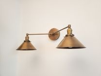 Bathroom Vanity Sconce - Antique Brass Light - Rustic Mirror Light 1 small
