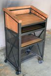 Vintage Industrial Host Stand, Modern Podium, Rustic Lectern, Greeter Station, Concierge Desk, 2 small