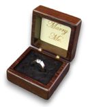 Inlaid Lotus Flower On Box Made Of Solid Wenge. Free Engraving And Shipping. Rb-73 2 small