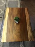 Monkey Pod Live Edge Waterfall Acrylic Leg Coffee Table 4 small