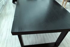 Solid Ash Dining Table Wit Trapezoid Legs 4 small