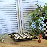 Whimsical Check Riser Small Checkerboard Wrought Iron Riser Chessboard Riser 5 small
