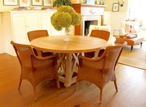 Custom Oak Barrel-Style Dining Table 6 small