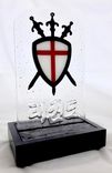 Fused Glass Club Insignia Sculpture - Taekwando 1 small
