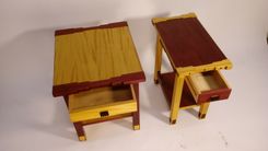 Green & Green Gone Wild Mismatched Nightstands In Yellowheart And Purpleheart 2 small