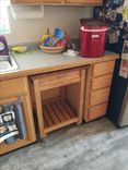 Prairie Schooner Butcher Block Rolling Kitchen Island 3 small