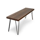 Modern Walnut Hairpin Leg Bench 3 small