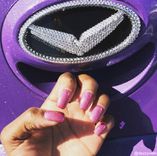 Hyundai Veloster Crystallized Car Rear Emblem Bling Genuine European Crystals Bedazzled 1 small