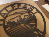 Farm Metal Sign. Ranch Sign. Personalized Round Farm Sign 2 small