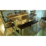 Custom Walnut And Curly Maple Live Edge Dining Table 3 small