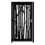 Decorative Steel Birch Forest Gate - Modern Garden Gate - Security Door 4 small