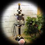 Black And White Check Reverse Cloche Courtly Cloche Checked Vintage Decor 3 small