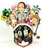 Funny Family Cake Topper, Happy Family Cake Topper, Anniversary Gifts 6 small