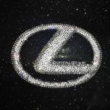 Lexus Crystallized Car Emblem Bling Genuine European Crystals Bedazzled 3 small