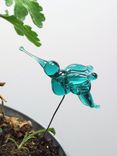 Lampwork Glass Hummingbird Plant Accessory 3 small