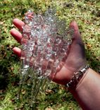 Chirstmas Ornaments Hand-Blown Clear Glass Natural Icicles, Set Of Five 6 small