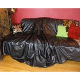 Custom Made Leather Duvet Cover or Throw,  Any size, choice of backing material 4 small