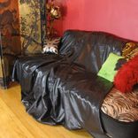 Custom Made Leather Duvet Cover or Throw,  Any size, choice of backing material 6 small