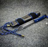 Integrity Implements Yokai D2 Steel, Custom Hand Made Neck Worn Hollowgrind Knife 2 small