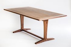 Walnut + Ebony Trestle Dining Table 1 small