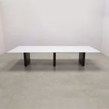 Rectangular Shape Custom Conference Table, Tempered Glass Top - Omaha Meeting Table 4 small