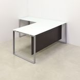Custom Executive Office Desk L-Shape, Tempered Glass Top - Aspen L-Shape Desk 1 small